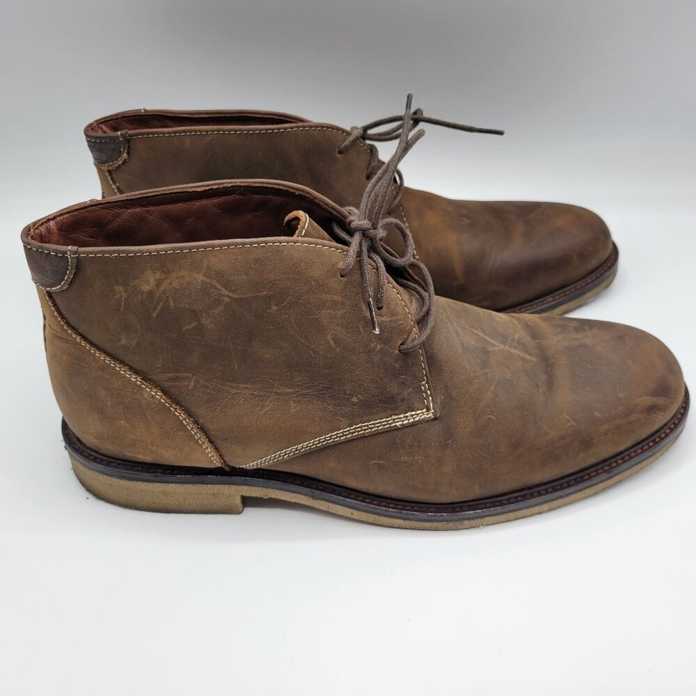 Johnston Muphy Copeland Chukka Leather Ankle Boots 11.5 M Brown - Picture 16 of 16